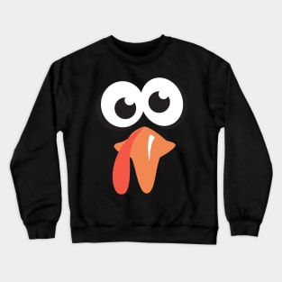 Silly Turkey Face Funny Crewneck Sweatshirt